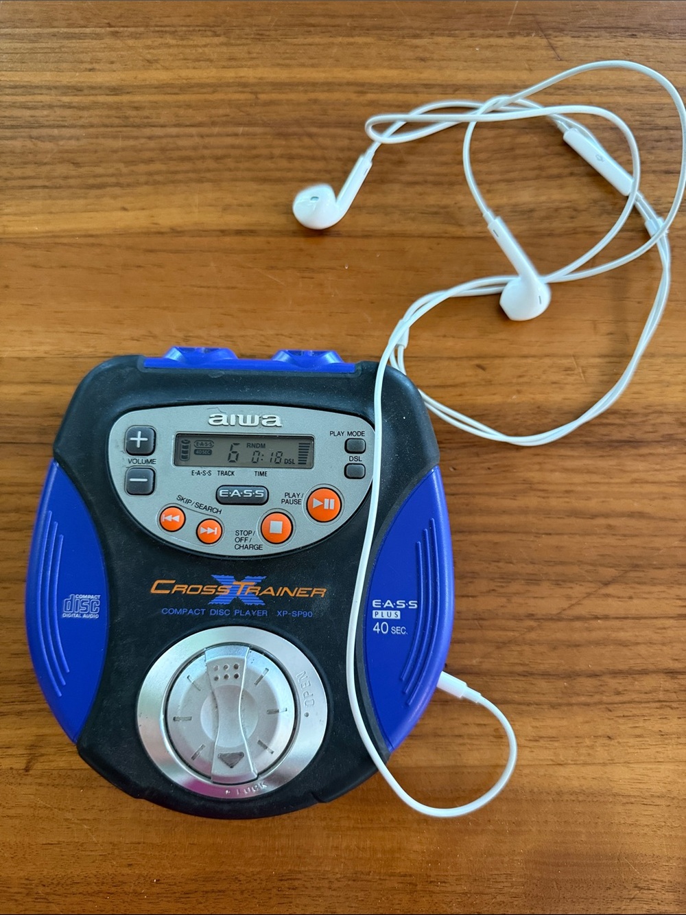 Vintage AIWA Cross Trainer XP-SP90 Personal Portable CD Player - Tested